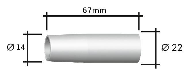 Hubice plynová kónická M14 krátká