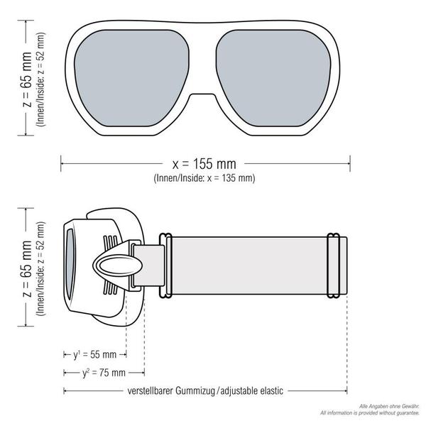 Brýle ochranné  pro laserové svařování G0265-SPEC-20, filtr 0265, stříbrný rámeček