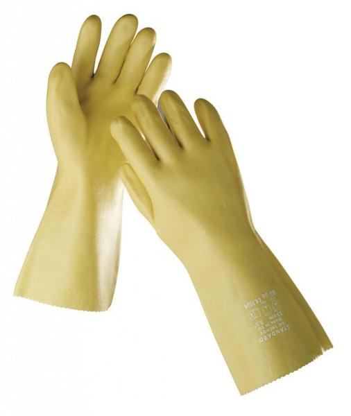 Rukavice povrstvené PVC standard žluté vel. 10