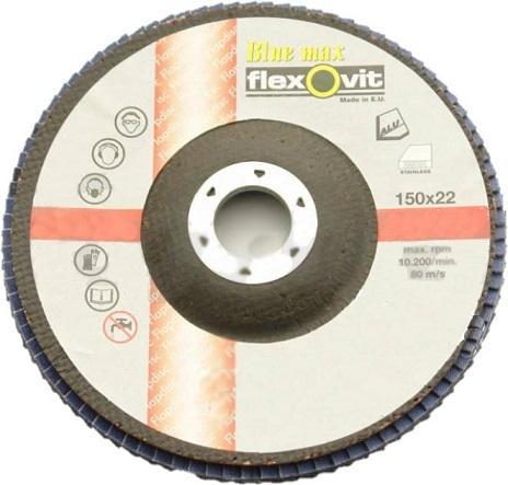Lamelový kotouč FLEXOVIT 150x22 R828 P80 BLUE MAX