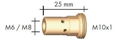 Mezikus M6/M10x1 25mm dlouhý