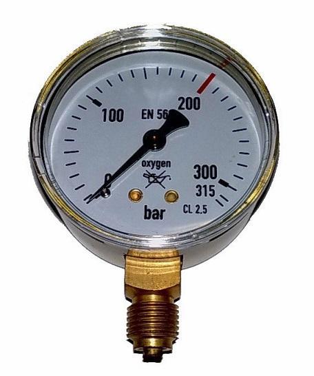 Manometr kyslík O2 vstupní, G1/4