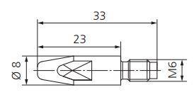 Tryska proudová 1,0 M6, 33mm CuCrZr