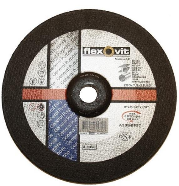Kotouč brusný FLEXOVIT 230x7x22,2 A30S BF27