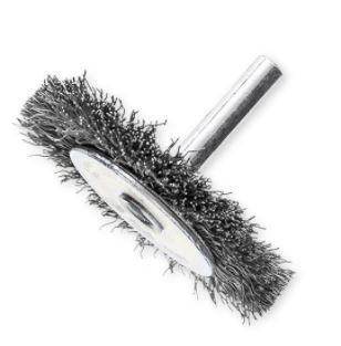 Kartáč kotoučový stopkový 100x12-6 nerez 0,3vlnitá