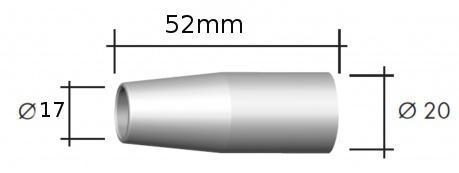 Hubice plynová cylindrická M12/0