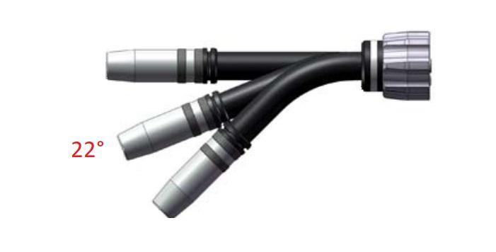 Hlava hořáku DINSE MET 352 22°