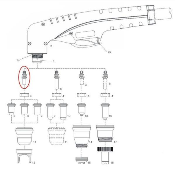 Elektroda standard PT-60, SCP 40, SCP 60