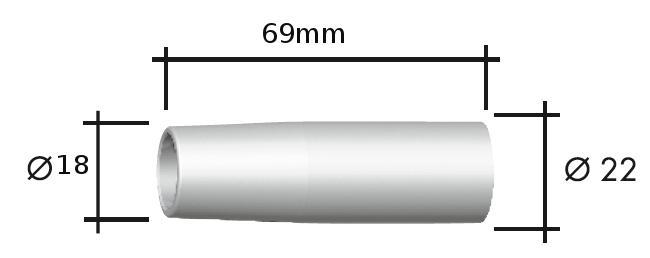 Hubice plynová cylindrická M 14/0