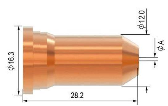Tryska 1,5 100/110A CP100