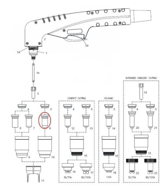 Tryska 1,5 100/110A CP100