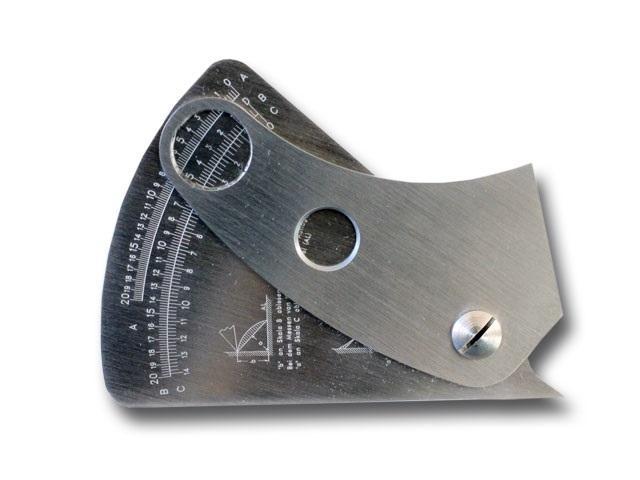 Měrka svarů otočná se 3 stupnicemi (s kalibrací)