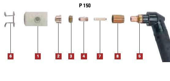 Elektroda pro plasma hořák CEA P 150 (5 ks)