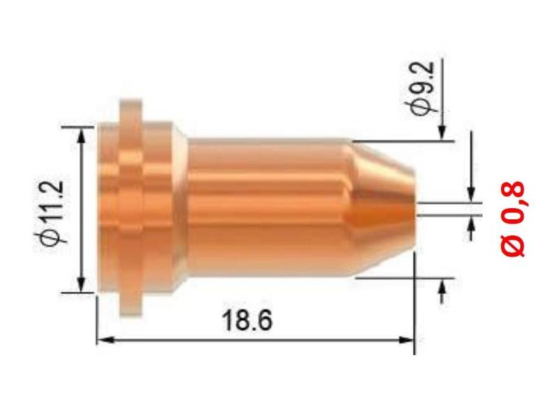 Tryska 0,8 standard pro plasma hořák SCP 40, 60
