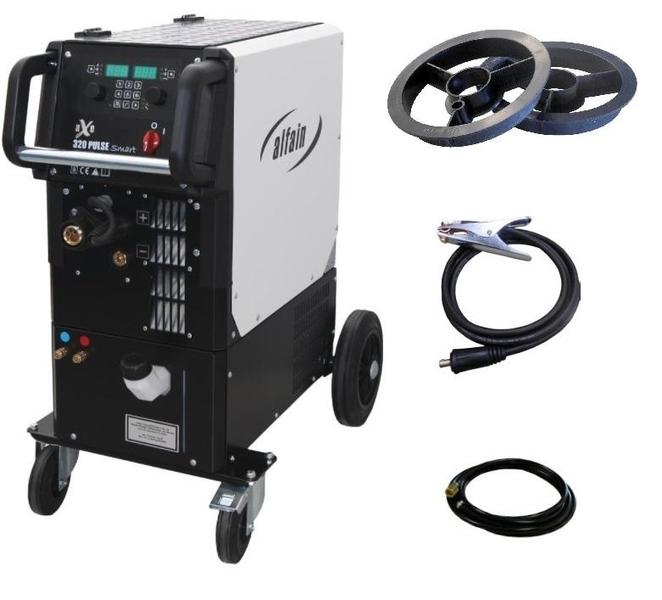 Invertorová svářečka aXe 320 PULSE SMART H2O AL + zemnící kabel + adaptér + plyn. hadička