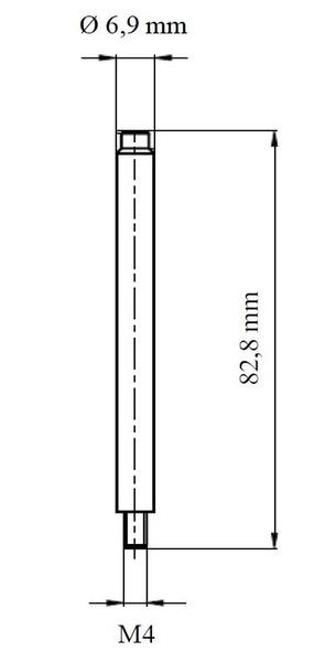 Středící kolík kovový 4,9/6,9/82