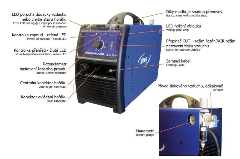 Invertor plasma PEGAS 60 + hořák