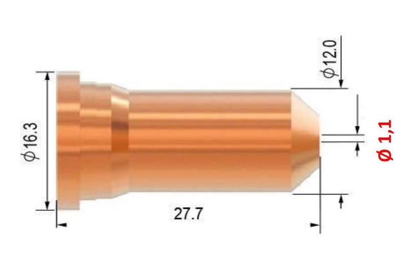 Tryska 1,1 50 - 60 A pro plasma hořák SCP 120