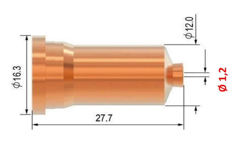 Tryska kontaktní 1,2 pro plasma hořák SCP 120