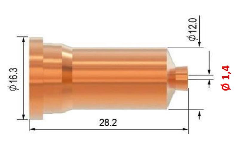 Tryska kontaktní 1,4 pro plasma hořák SCP 120