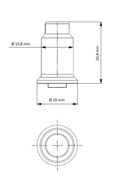 Středící kolík kovový 11,8/15/30