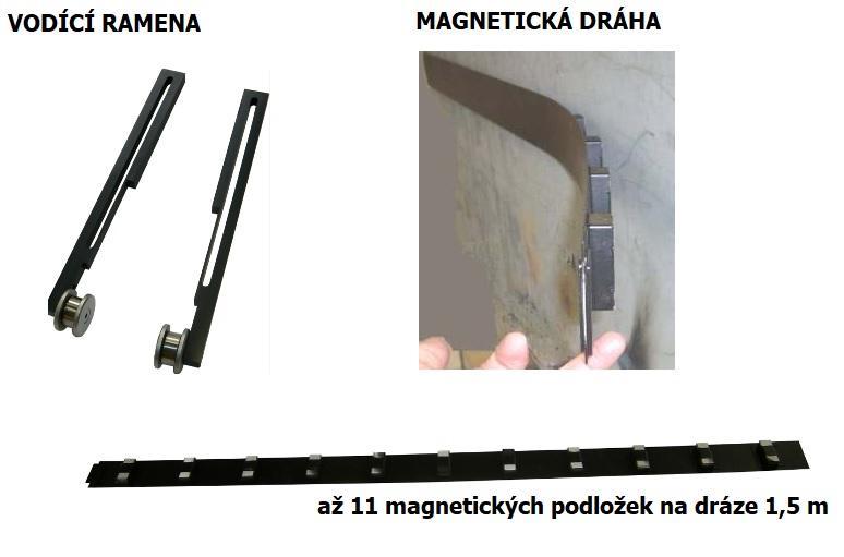 Sada magnetické dráhy 1,5 m + ramena  WELDYCAR
