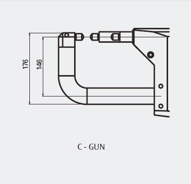 Bodovací kleště CEA C-GUN 28 400 V WS 708, s rameny