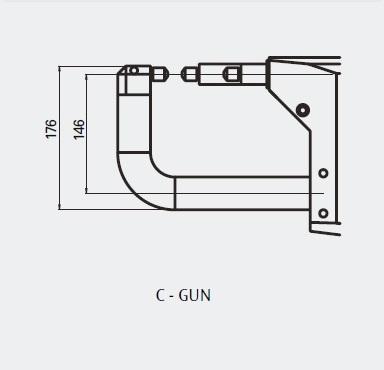 Kleště bodovací CEA C-GUN 28 400 V WS 708,s rameny