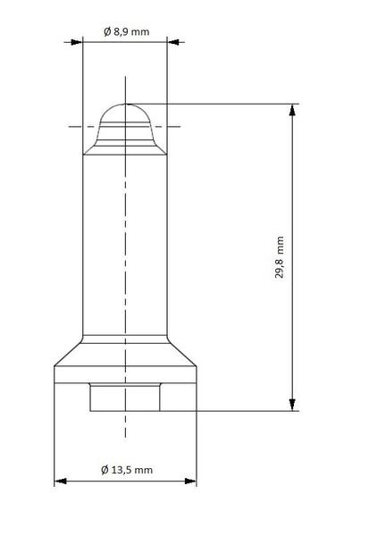 Středící kolík kovový 6,6/8,9/28
