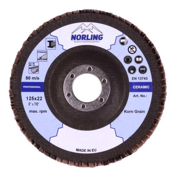 Lamelový kotouč NORLING 125 P80 K870 PROF.CERAMIC