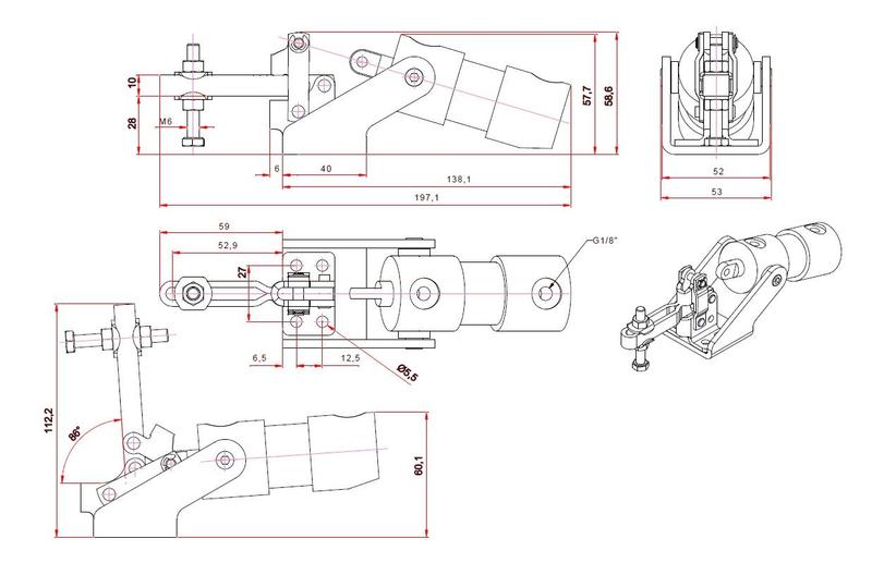 Upínka pneumatická 702