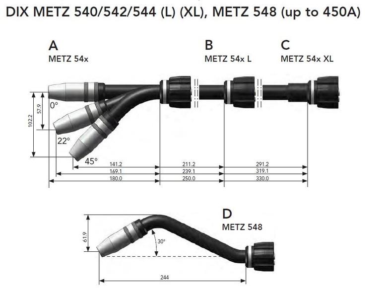 Hořák DINSE DIX METZ 540/542/544/548 (L,XL)