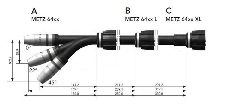 Hořák DINSE DIX METZ 6400/6422/6445 (L,XL)