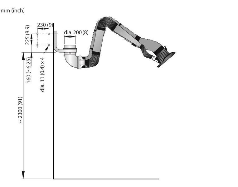 Rameno odsávací NEDERMAN NEX HD 3m