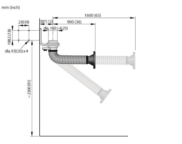 Rameno odsávací NEDERMAN TELESCOPIC, kovový dýmník