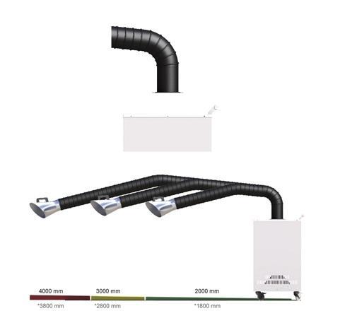 Rameno odsávací AER Service Armoflex IBFAC 4m