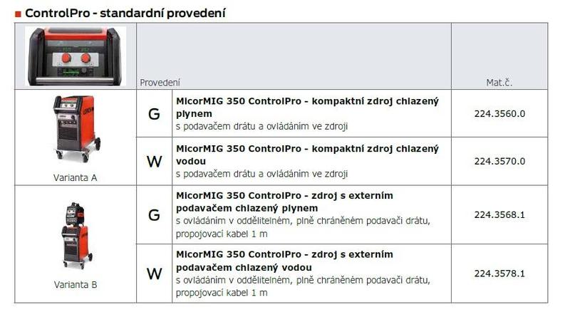 Invertorová svářečka MicorMIG 350 BasicPlus AG kompaktní LORCH