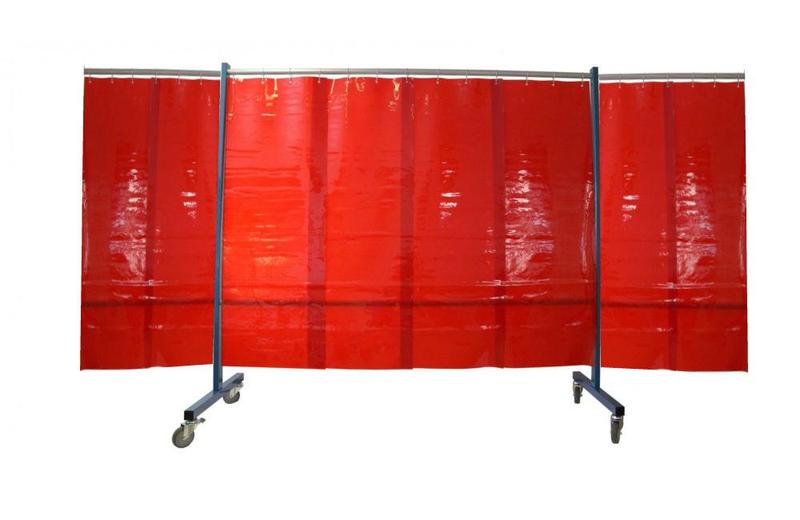 Zástěna mobilní TransFlex 3700x1950x2 mm, červená