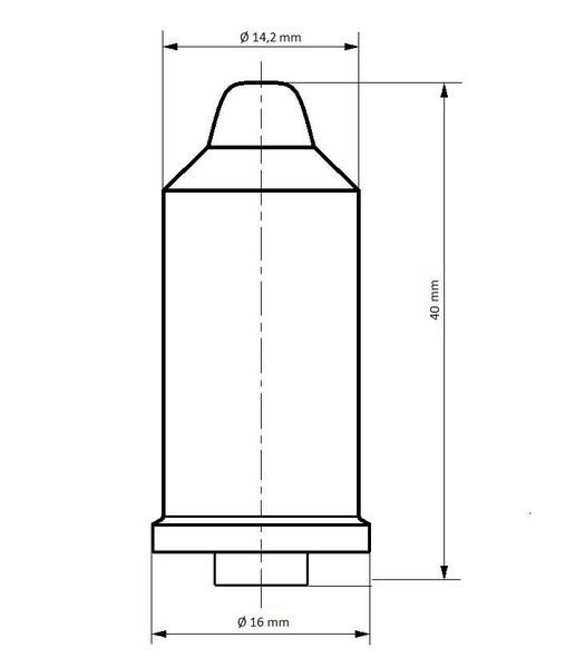 Středící kolík kovový 7,5/14/40