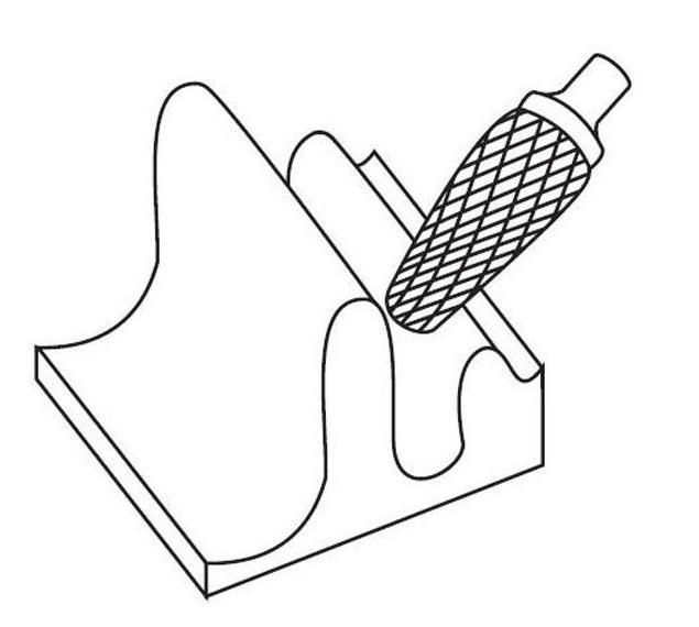 Fréza technická kuželová s radiusem 12x30x6 mm L