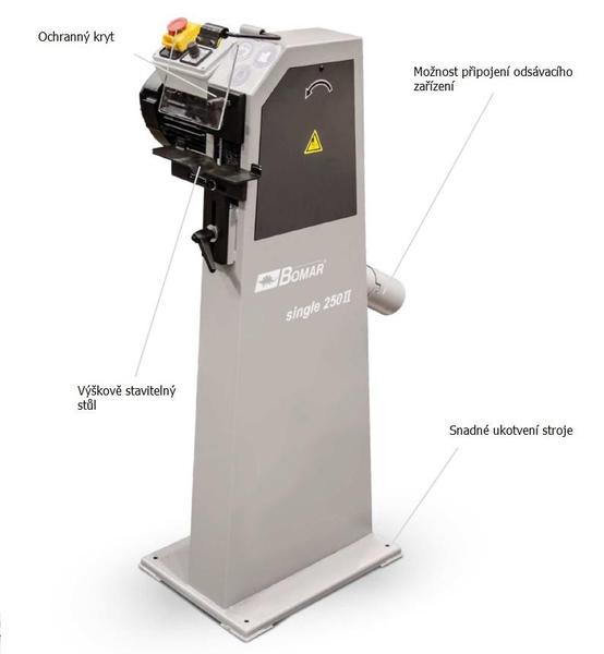 Stroj odhrotovací BOMAR SINGLE 250 II