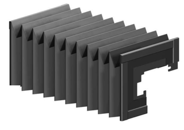 Měch krycí pojezdu - osa Y (pravý+levý) - L2530