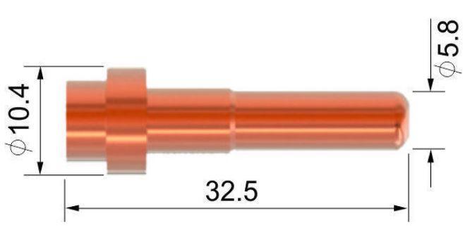 Elektroda Hafnium dlouhá k hořáku SCB 50