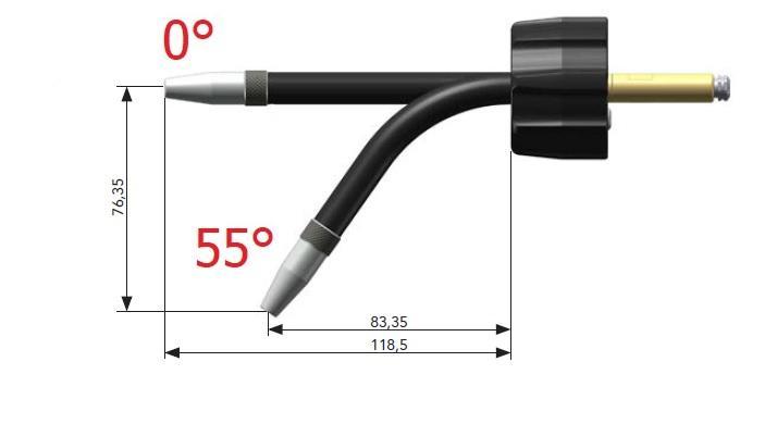 Hořák DINSE DIX LKTZ 50 U/55° /L/55° / R/55° /0°