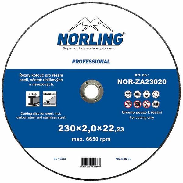 Řezný kotouč NORLING 230 x 2.0 x 22.23 ZA-30 T BF