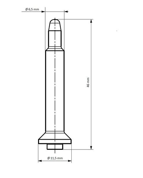 Středící kolík keramický šedý 4,4/6,5/46
