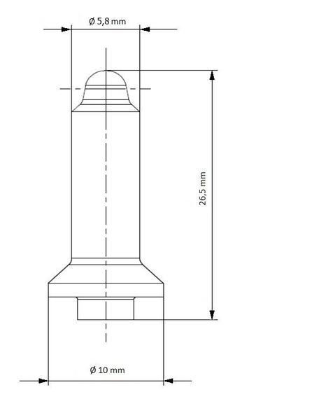 Středící kolík keramický modrý 4/5/26