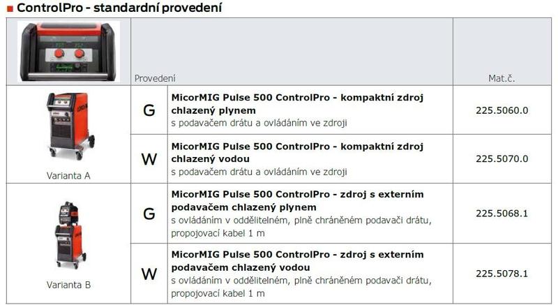 Invertorová svářečka MicorMIG Pulse 500 ControlPro BG LORCH