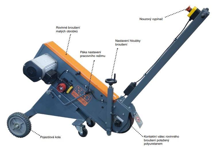 Bruska pásová mobilní 75 mm (PÁSOVEC 75 RUNNER) N.KO