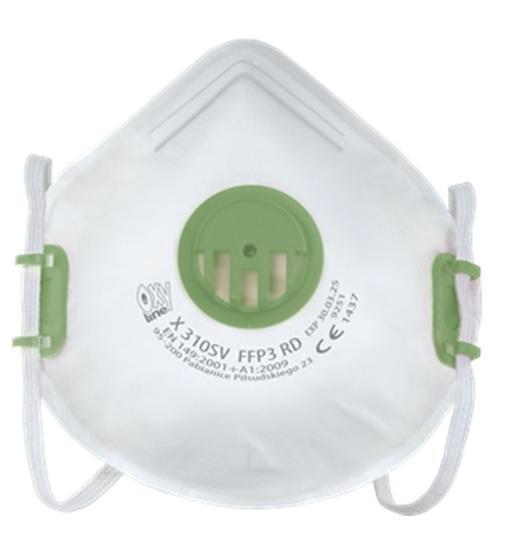 Respirátor mušlový X310 FFP3 s ventilkem